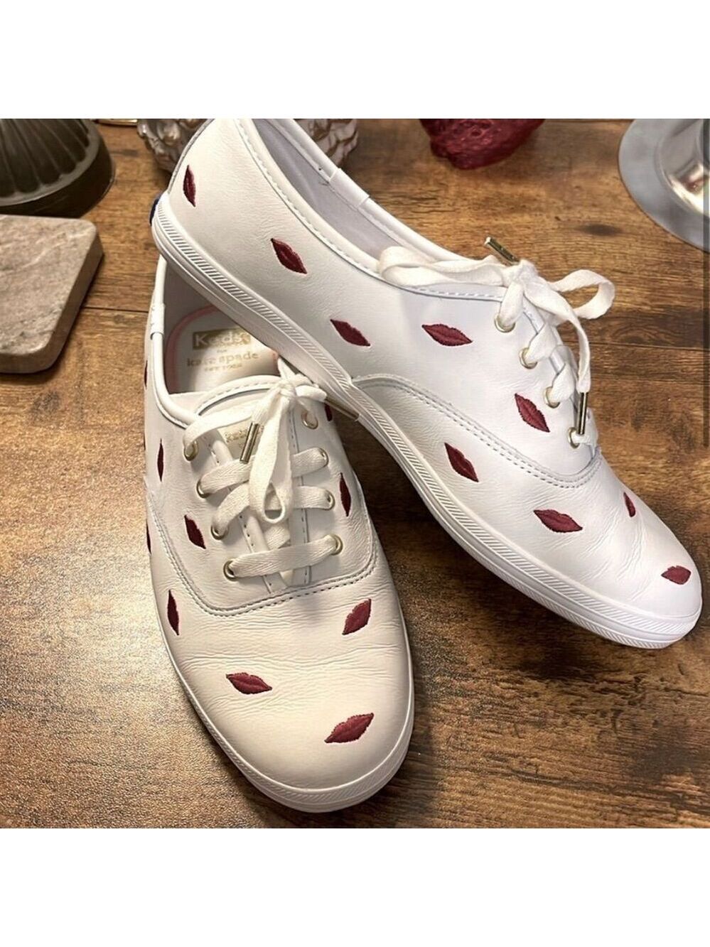 Keds x Kate Spade Women's Champion Lip Print Sneakers Multicolor Casual